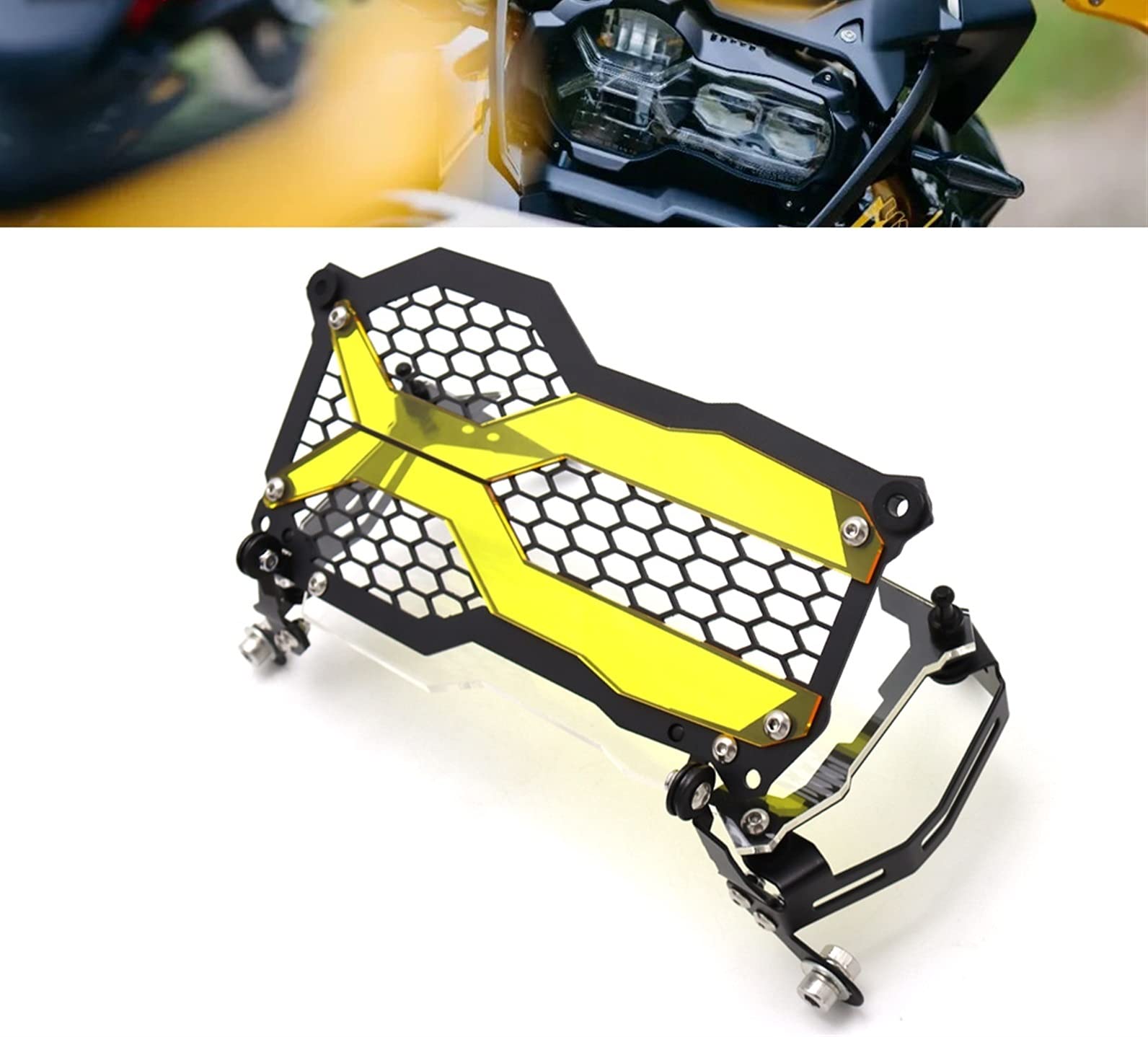 Faro Protezione Protezione Griglia Copertura, Adatta per BMW R1250GS. Avventura R 1250 GS ADV / LC R1200GS ADV Copertura della guardia della griglia della guarnizione del protettore del faro della mot
