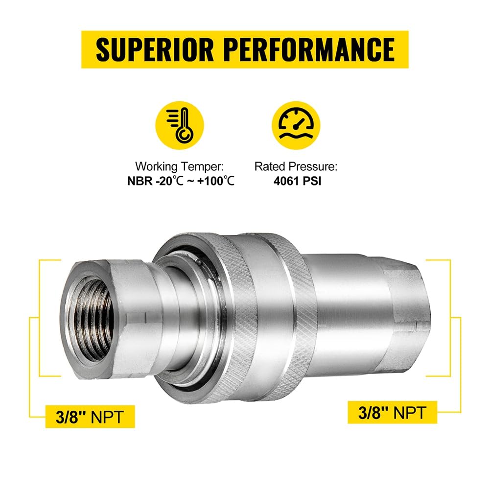 S4-04 1/2" NPT ISO5675 Coupleur hydraulique de tracteur à connexion Coupleur de déconnexion agricole