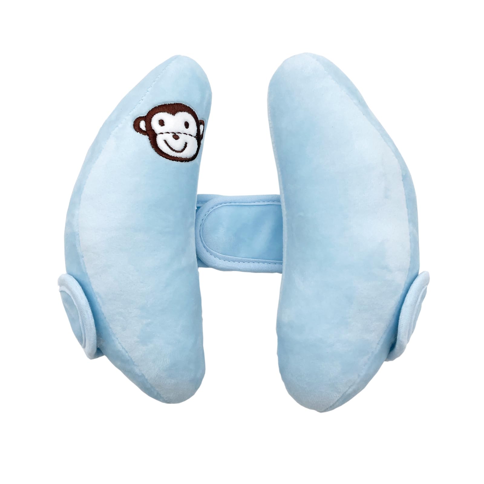 Supporto regolabile per testa e collo, cuscino da viaggio portatile per seggiolino auto, passeggino, cuscino da viaggio per neonati, offre protezione sicurezza per bambini, blu