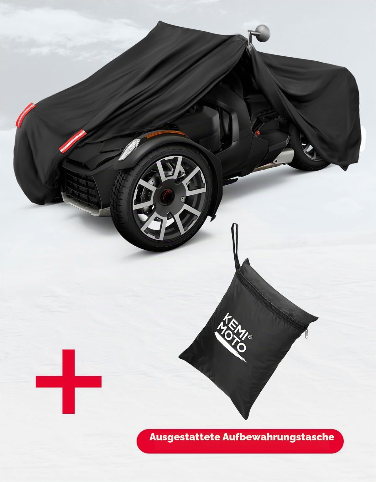 KEMIMOTO Vollgarage Kompatibel mit Can-Am Ryker 600 900 Sport Rally Edition Ryker Bike Vollgarage Allwetterbeständig mit Reflexstreifen