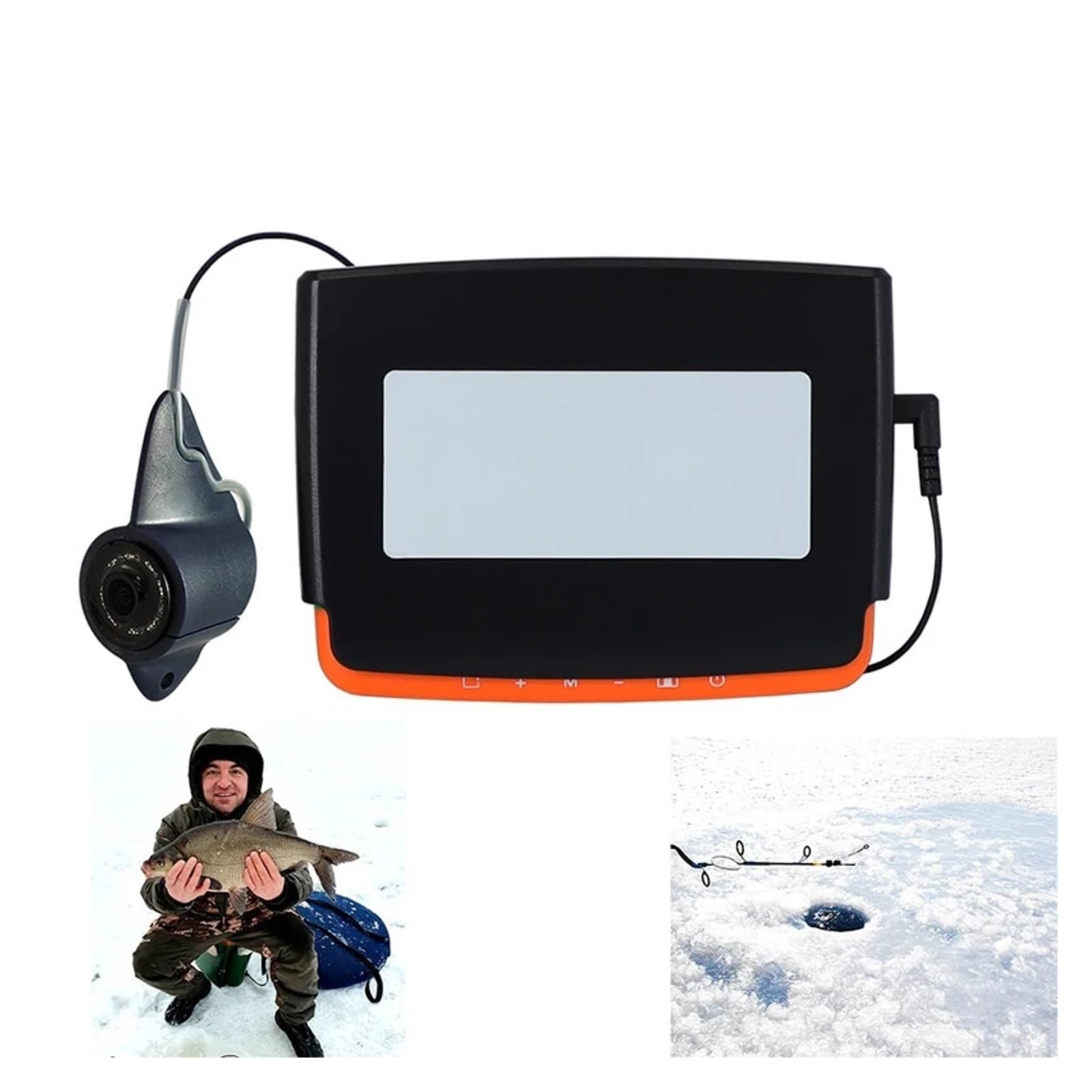Cámara de Pesca submarina 8HBS Kit de cámara submarina con Pantalla LCD IPS 4,3 Pulgadas para Pesca en Hielo(15M)