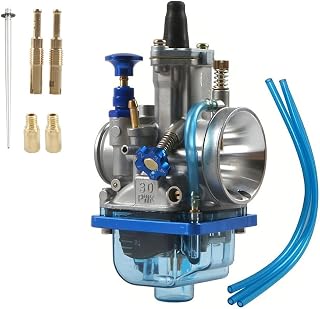 Red Blue Motorcycle 24 26 28 30 34 mm Dirt Bike with Power Jet For 2T 4T Motocross Karb Scooter(BLUE-PWK30)