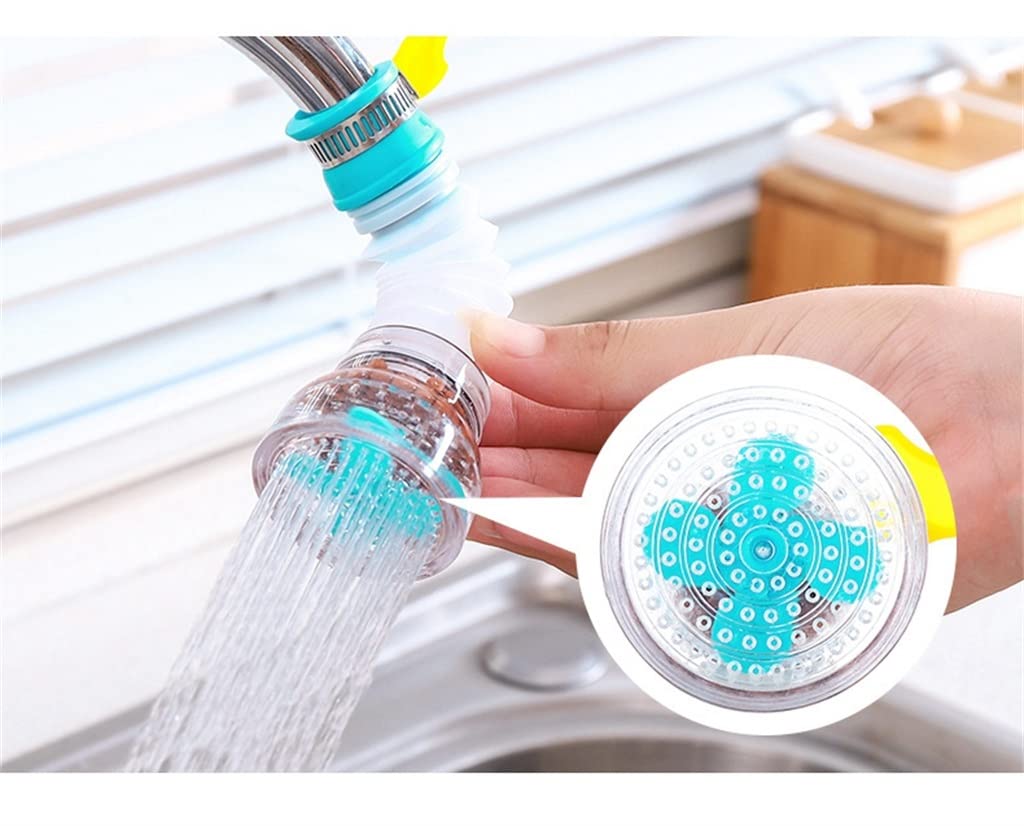 360 Grad verstellbare Wasserhahn-Verlängerung, Duscharmatur, Gadget, Wasserhahn-Verlängerung, Küche, Badzubehör (Argento)