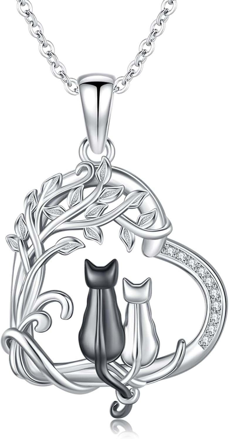 925 Sterling Silver Dog Cat Necklace Pendant Pet Jewelry Gifts for Women