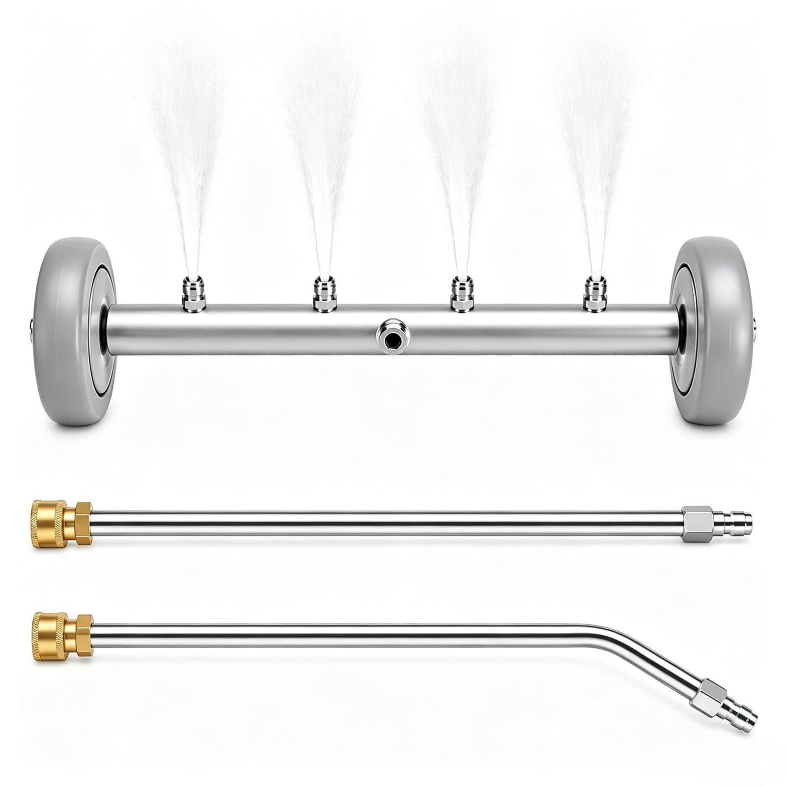 GreenWhim High Pressure Washer Undercarriage Cleaner with Extension Wands