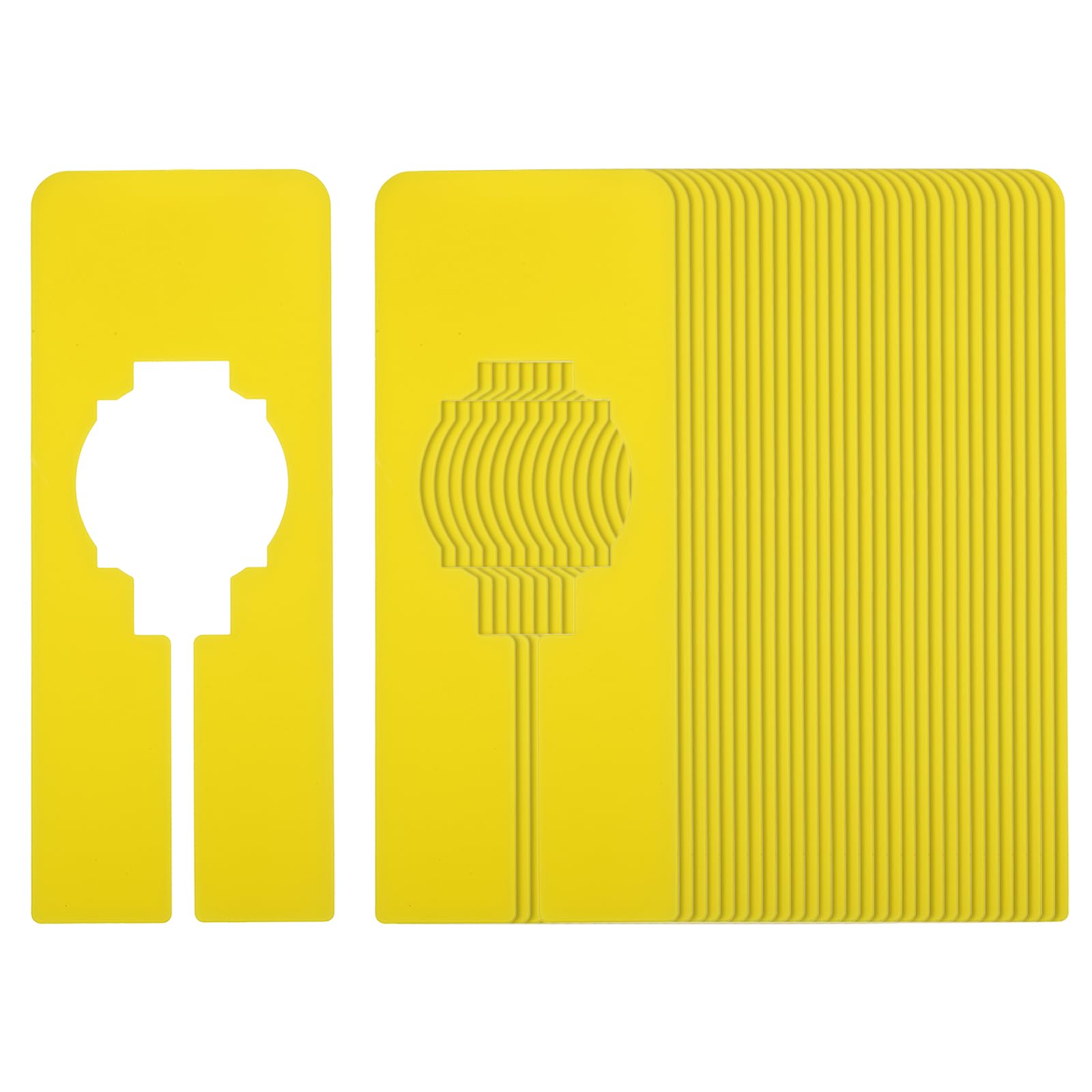 PATIKIL Clothes Dividers, 30 Pack Yellow Plastic, 12.7x5.1cm / 5x2 inch (L*W), Closet Organizer