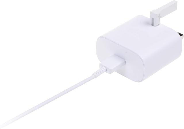 Samsung Original 25W Fast Charging USB-C Mobile Phone Mains Plug/Wall Charger, Genuine Samsung Charger Compatible with Galaxy Smartphones and Other USB Type C Devices  White, EP-TA800XWEGGB