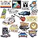 Back to The Future 50ct Vinyl Large Deluxe Stickers Variety Pack - Laptop, Water Bottle, Scrapbooking, Tablet, Skateboard, Indoor/Outdoor - Set of 50