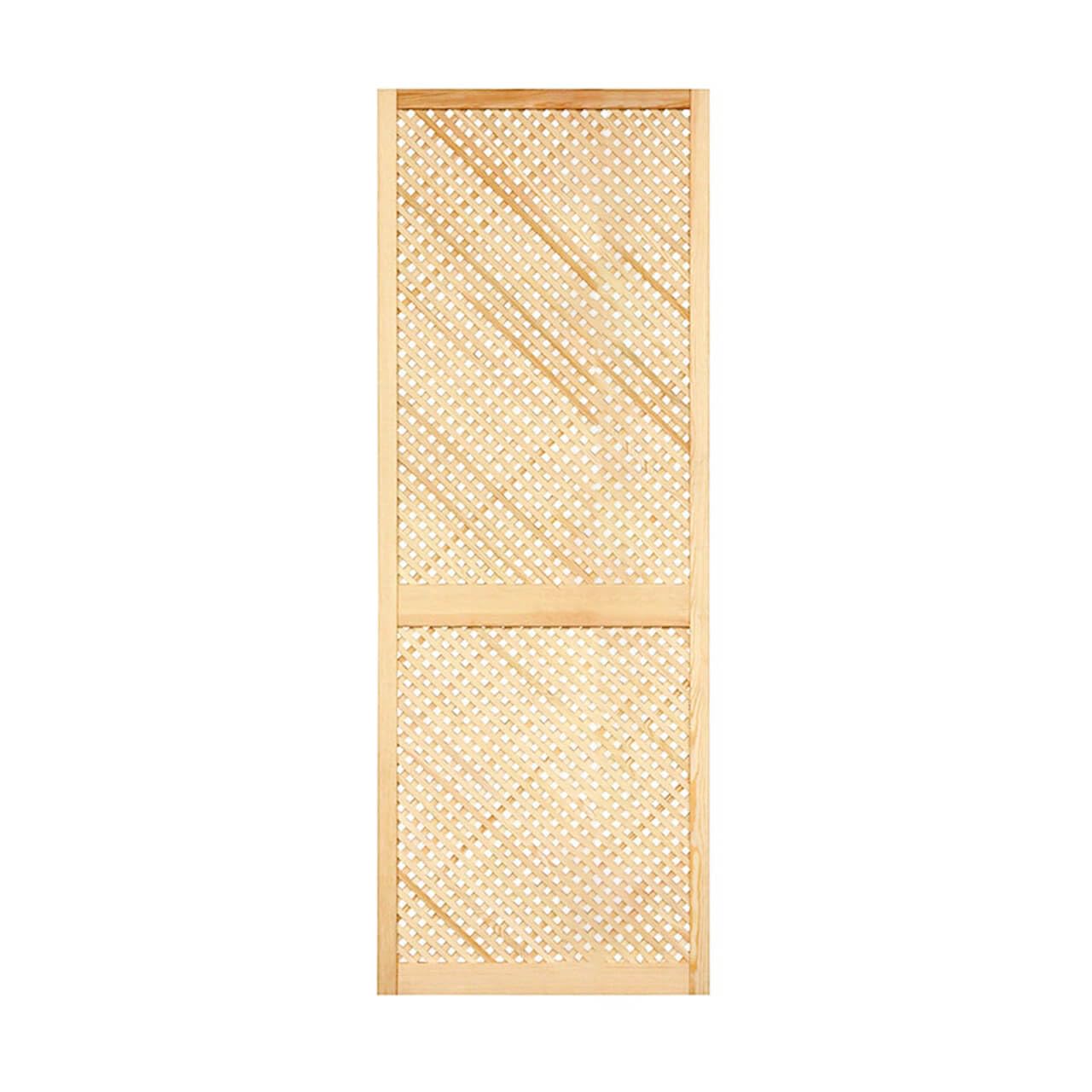Gittertür 201,3 x 59,4 cm | Hochwertige Kiefer Massivholztüren - unbehandelt für Schrank- & Möbelbau oder Heizungsverkleidung