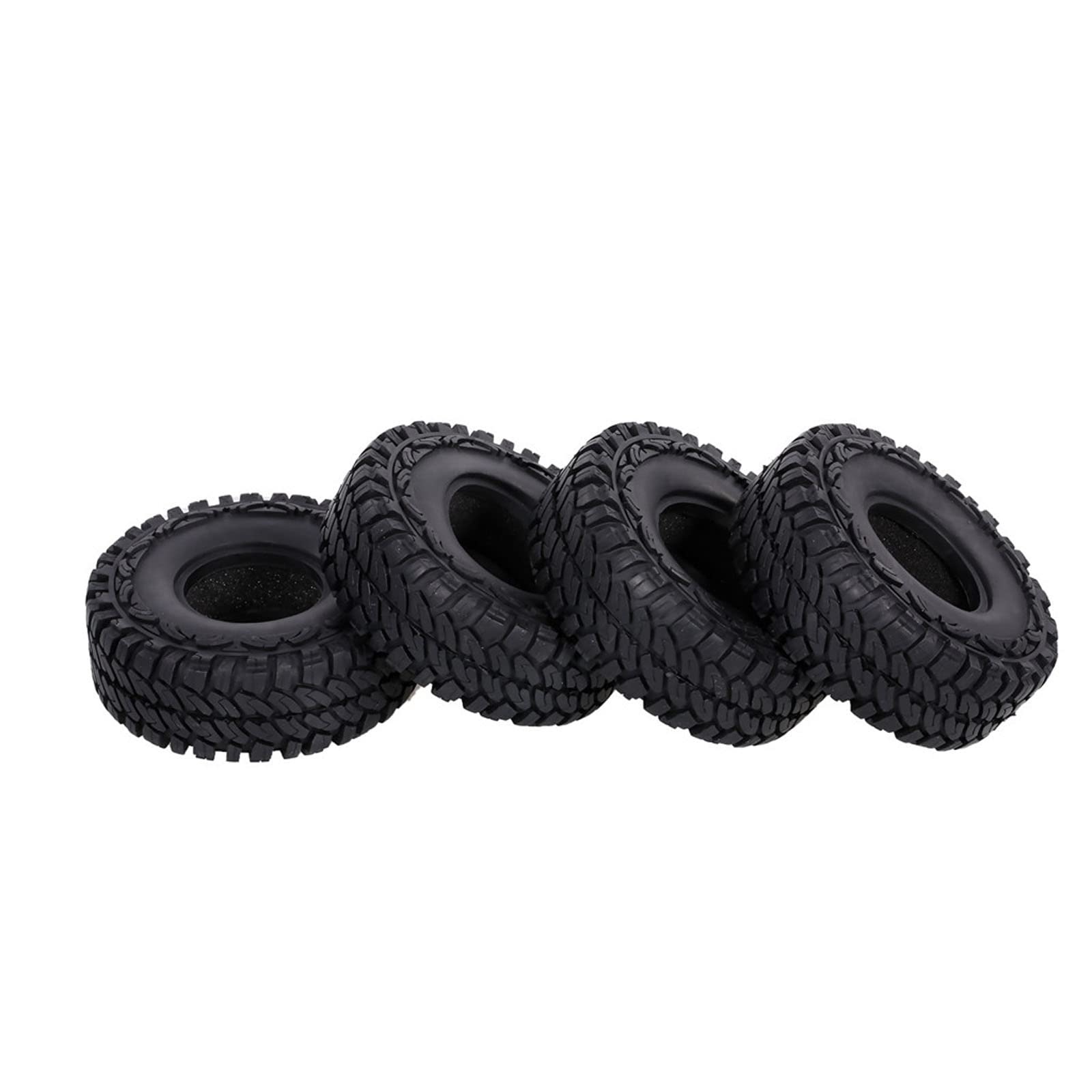 Amazon | タイヤ 1.9 インチ 4 個ゴムタイヤセットホイールタイヤ 1:10