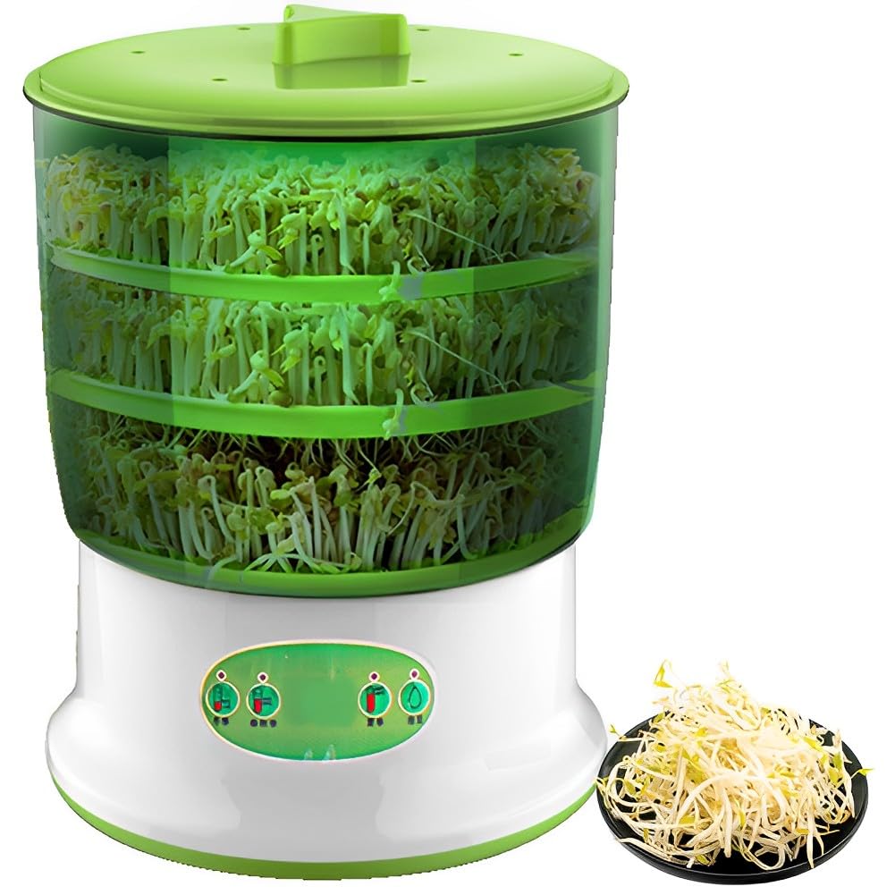Macchina multifunzione per germogli di soia, germogliatore di semi automatico intelligente a 2/3 strati, macchina per semina di germogli di grande capacità, per germogli di soia, yogurt, vino di ris
