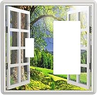 Vista 55 de Interruptor de Luz Cove Silla de Playa Paisaje Marino Océano Azul Placa de Pared de 3 Posiciones Placa de Interruptor de Luz Triple Palanca Costera