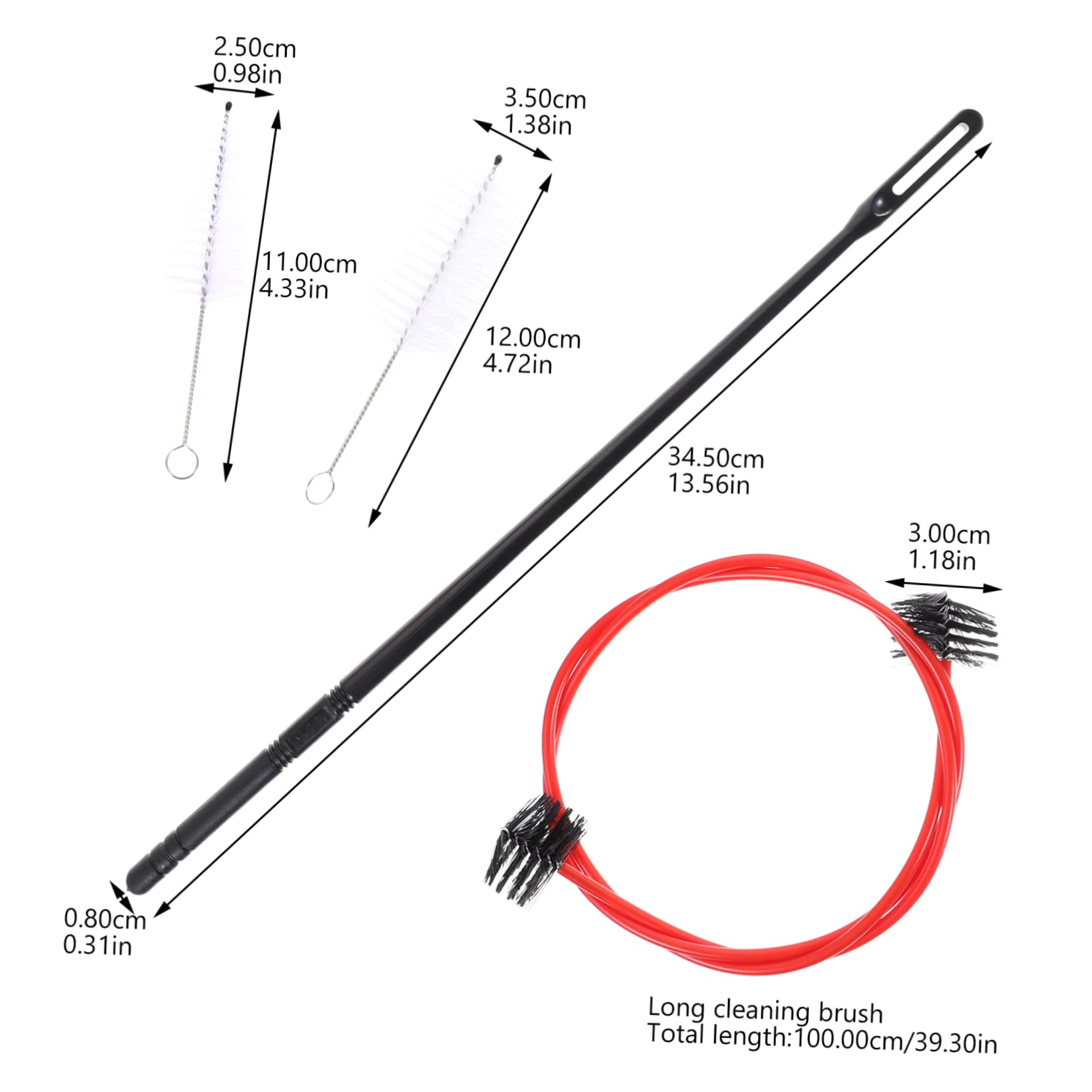 HEMOTON Set Di 4 Strumenti Per La Pulizia E La Della Tromba Kit Di Spazzole Per La Pulizia Della Tromba Include Spazzola Per Asta E Panno Per Strumenti A Fiato