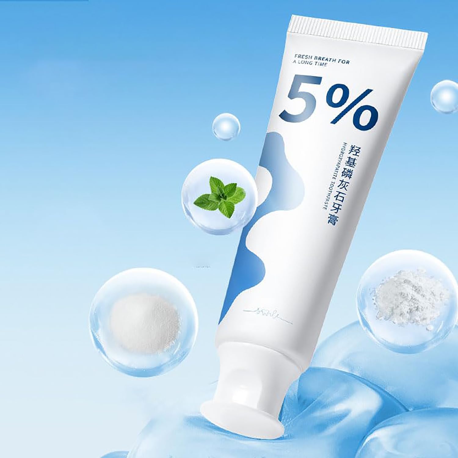 Dentifrice au 3.3-diindolylméthane, Dentifrice à l'hydroxyapatite, Réparateur et blanchissant naturel, Répare les dents abîmées, Élimine les taches, Rafraîchit l'haleine