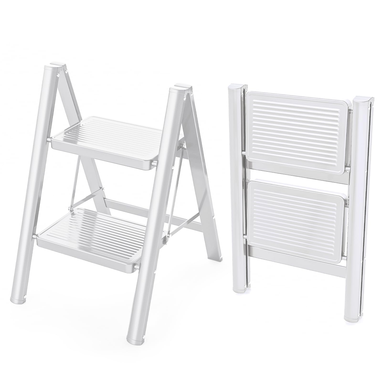 Step Ladder Folding Ladder 2 Steps Folding Ladder with 150 kg Load Capacity - Safe & Stable Household Ladder with Professional Quality (2 Steps) — image 1