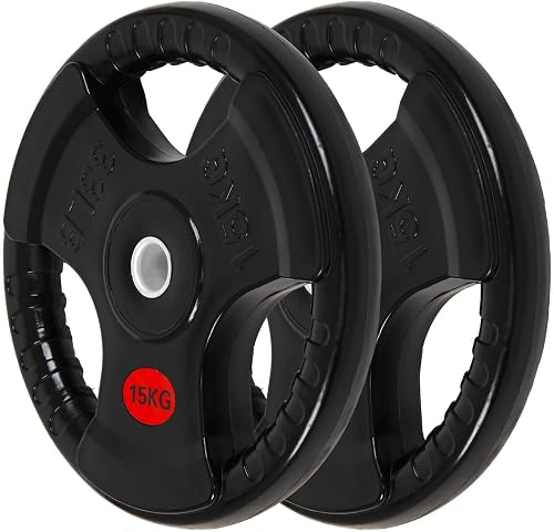 ALLinLIFE Discos Pesas, 2.5/5/7.5/10/15/20kg, Discos Mancuernas de Hierro Fundido Ø30/50mm, Antideslizante/Impermeable, Discos de Pesas Metálicas para Barras Olimpicos