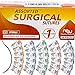 Sutures Thread with Needle (30PK Mix Absorbable: Chromic; Non-Absorbable: Silk, Nylon, Polyester, Polypropylene: 0,2-0,3-0,4-0,5-0,6-0) - Surgical Stitch Kit; Medical, Vet, RN's Hospital Training