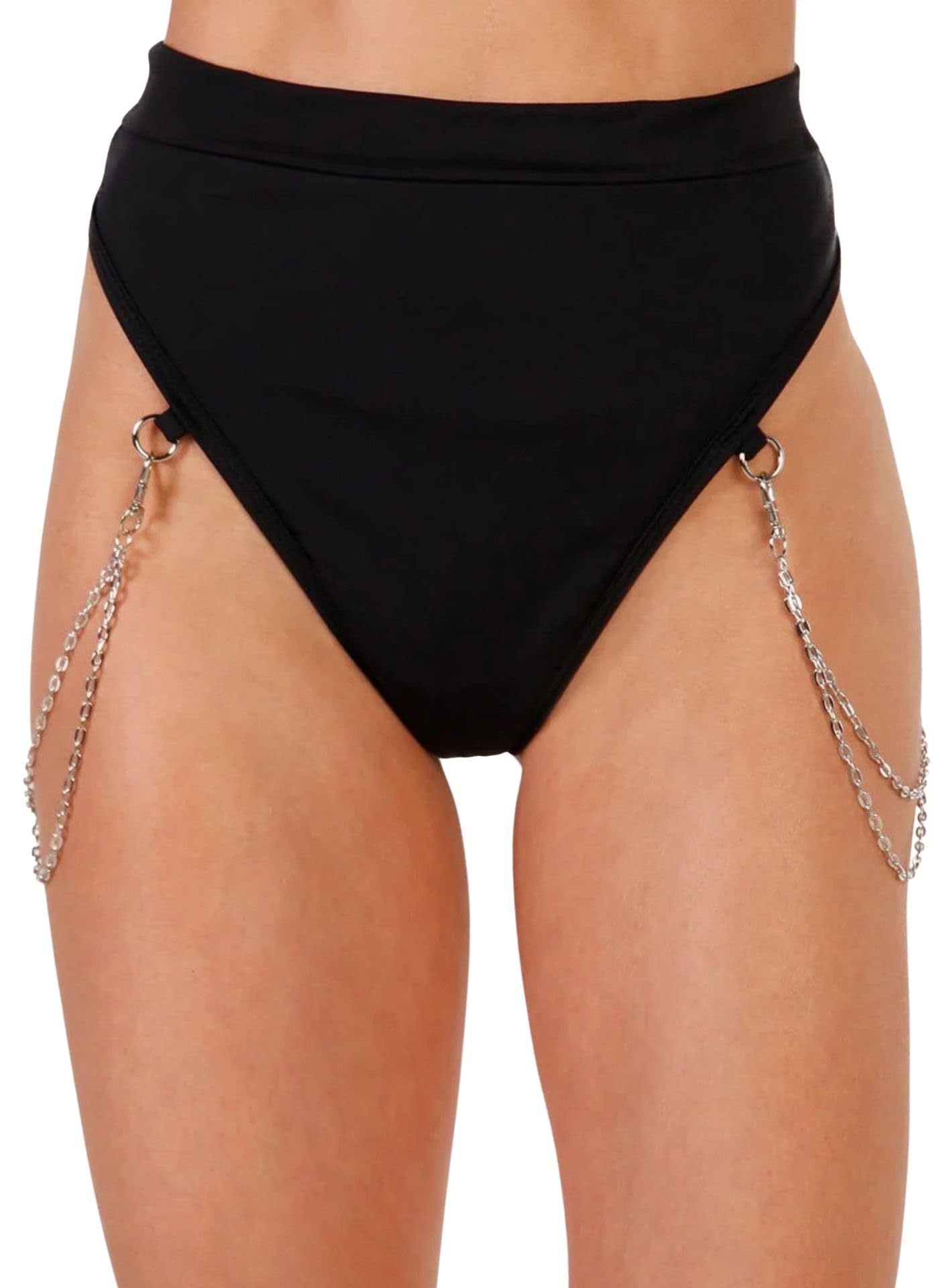 EVELUST Rave Booty Shorts für Damen – Hoch Taillierte Badeshorts Scrunch Sporthose Kurze Leggings Gothic Festival Outfits