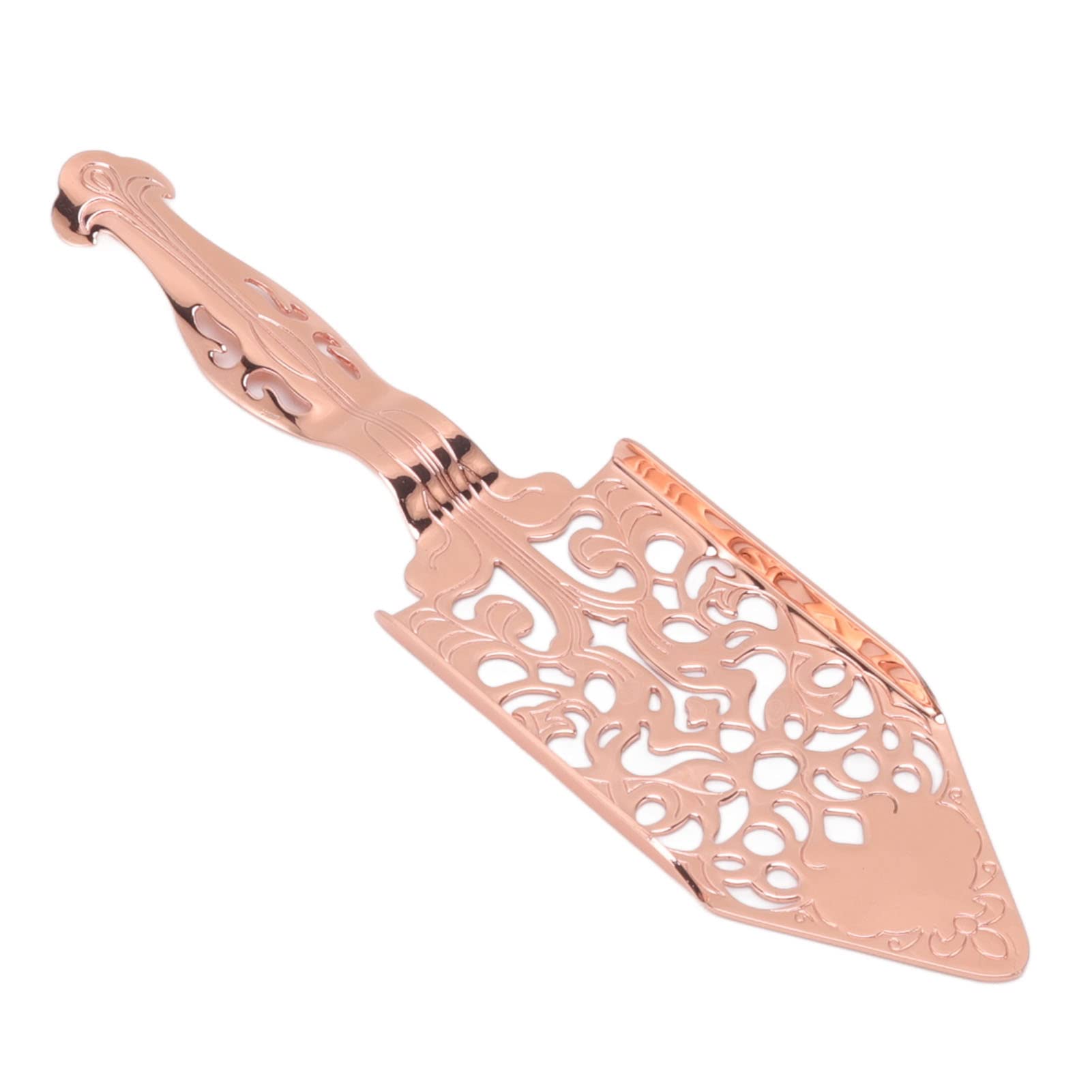 Absinthe Spoon, Stainless Steel Vintage Silverware Hollow Carved Design Spoon For Square Sugar Dripper, Mesh Filter, Stir (Rose color)