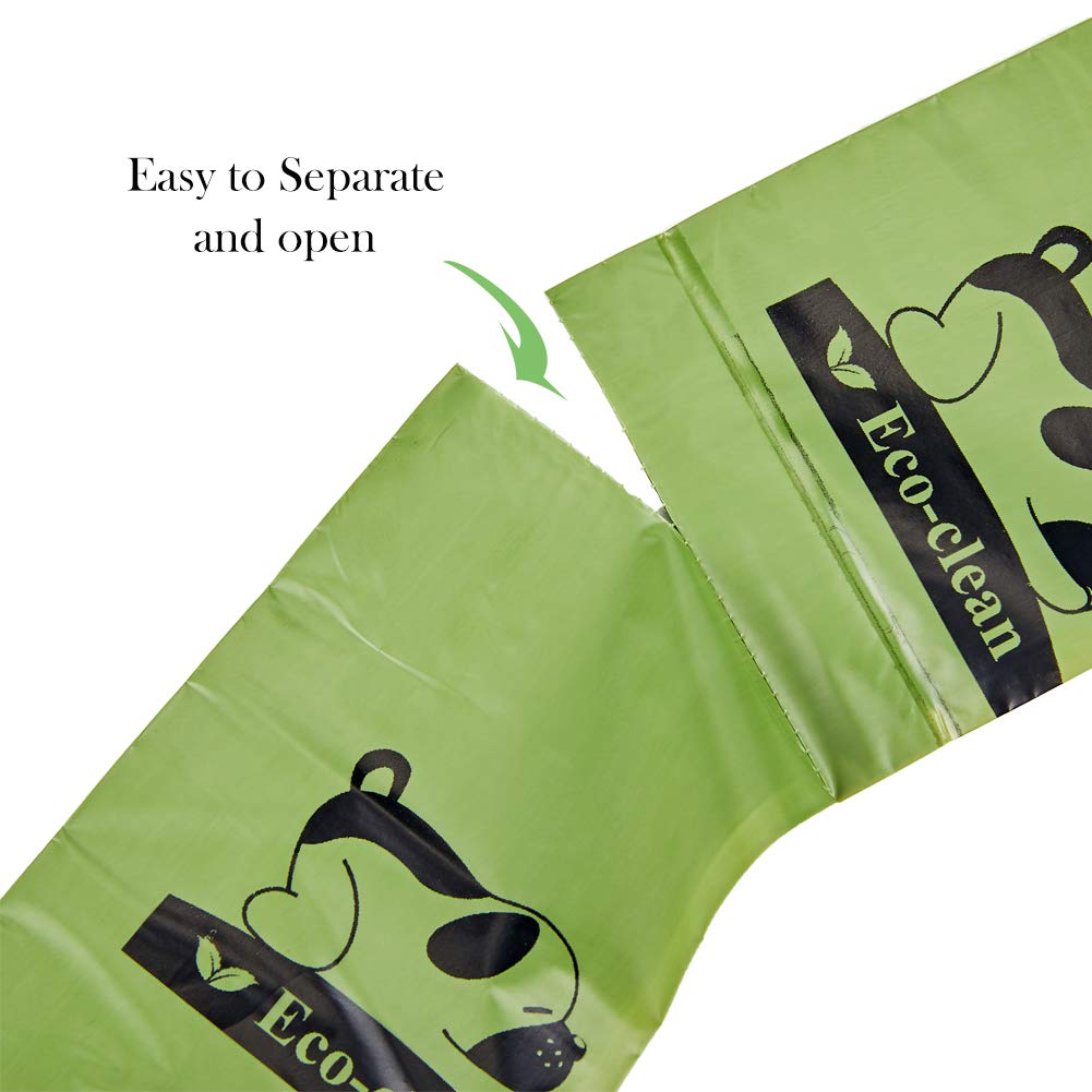 ECO-CLEAN Bolsas para Caca biodegradables, Bolsas para residuos de Perros, a Prueba de Fugas, fácil de Quitar (16/36 Rollos sin Perfume)