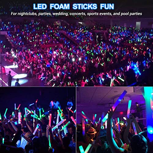 Blu7Ive 30 Pieces Led Foam Sticks - Flashing Glow Sticks Party Supplies Light Up Baton Wands For Kids, Raves, Birthday, Wedding, Christmas, Halloween, Children Toy #TOP4