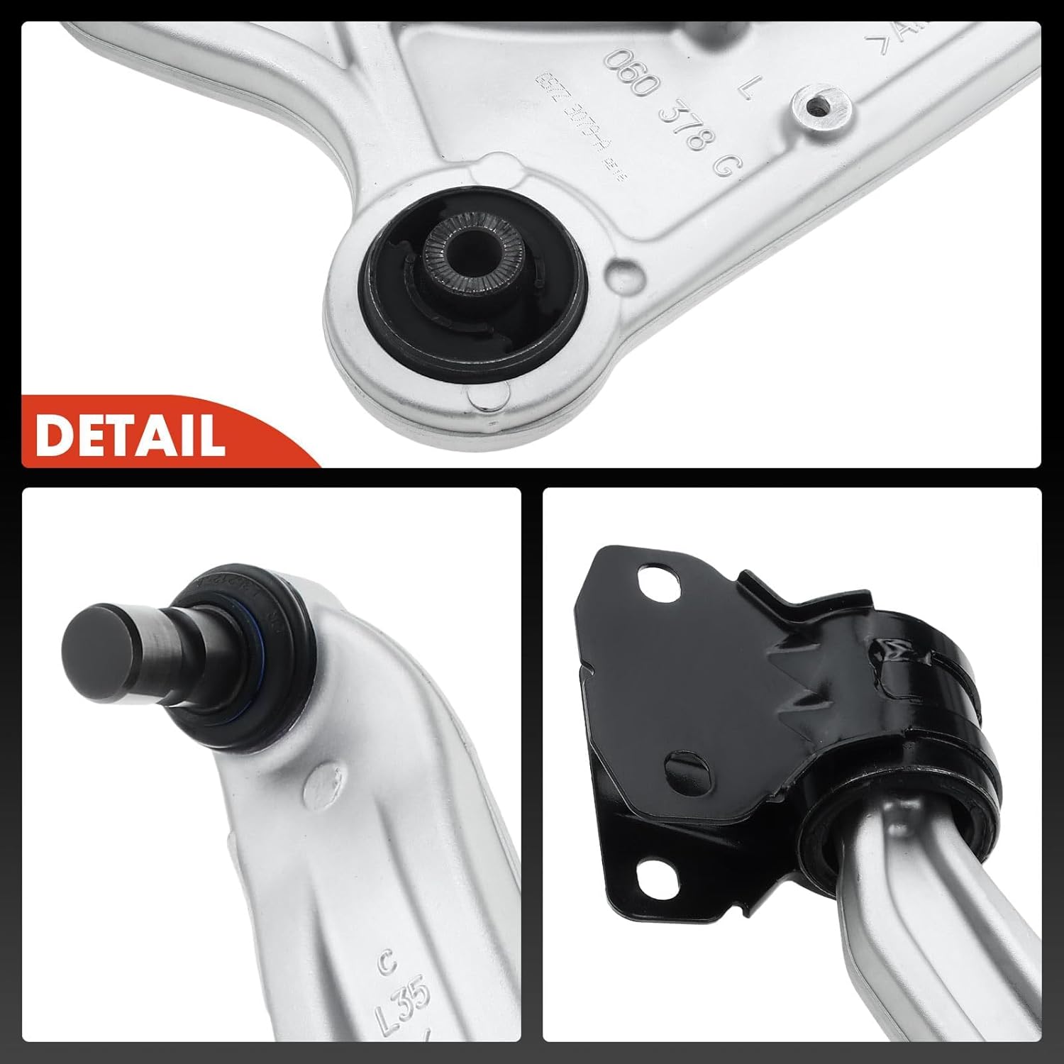 A-Premium 2 x Front Lower Control Arm, with Ball Joint & Bushing, Compatible with Ford Fusion 2013-2019, Police Responder Hybrid 2019-2020, SSV Plug-In Hybrid 2019-2020, Lincoln MKZ 2013-2019