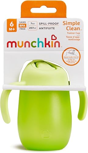 Miniatura 10 de Munchkin Simple Clean Trainer - Vaso para beber con asas, más de 6 meses, 7 onzas, azulverde