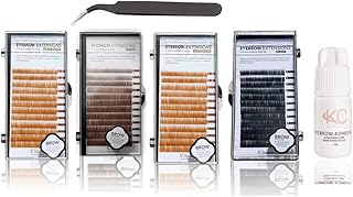 Kit de extensiones de cejas con 4 bandejas de...