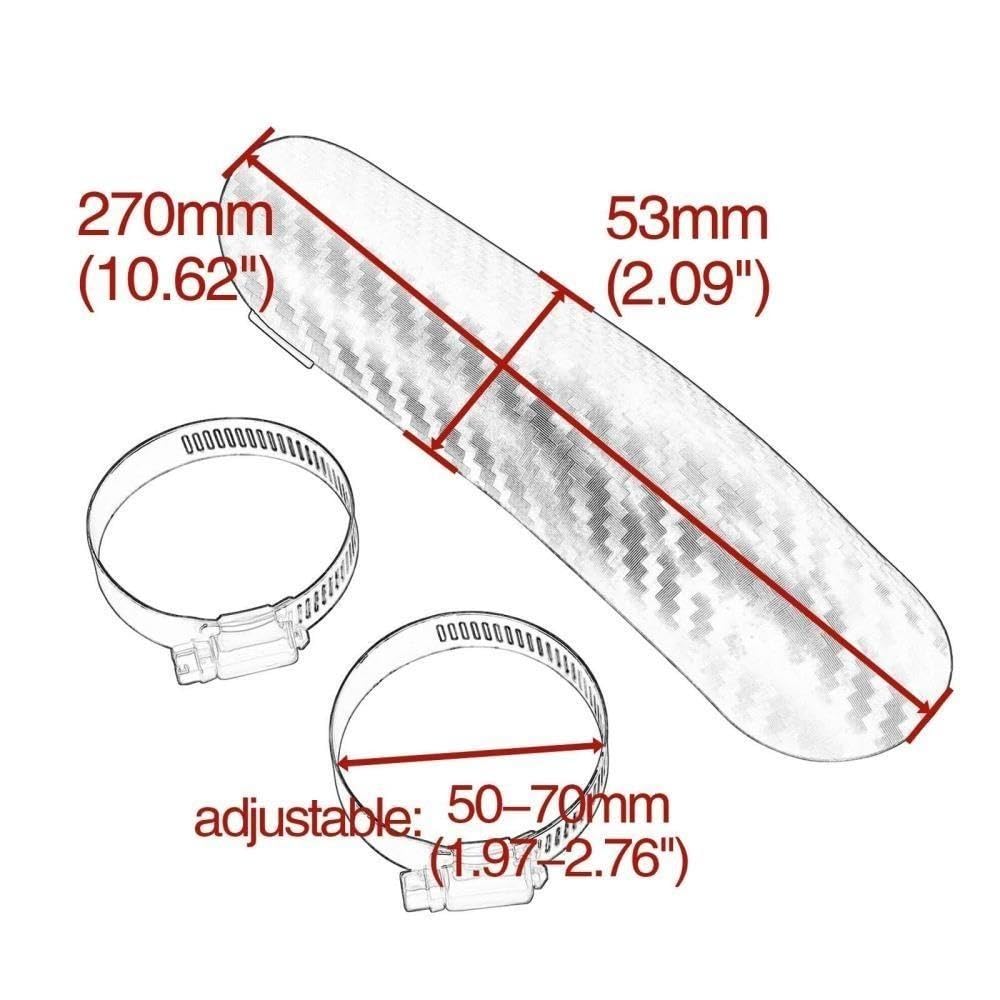 Cubierta Protección Térmica Para Tubo Escape Motocicleta Universal