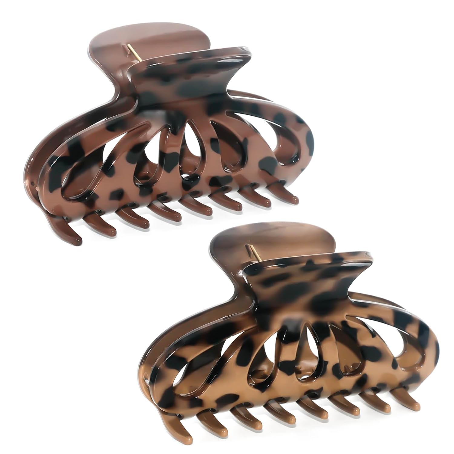 Hair Clips for Women 4.7 Inch Large Hair Claw Clips for Women,Claw Clip for Thick Hair,Fashion Cute Hair Clips,Her Gift-Hair Accessories,2 Pcs Leopard Print Leopard7