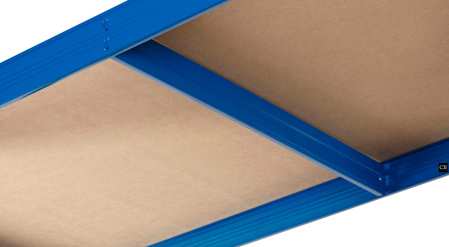 Schwerlastregal als Reifenregal | für 8 Reifen ✓ 110 cm breit | blau ✓ Werkstattregal Reifenständer Garagenregal (1, 1 Reifen Ebene + 3 Ablage Ebenen)