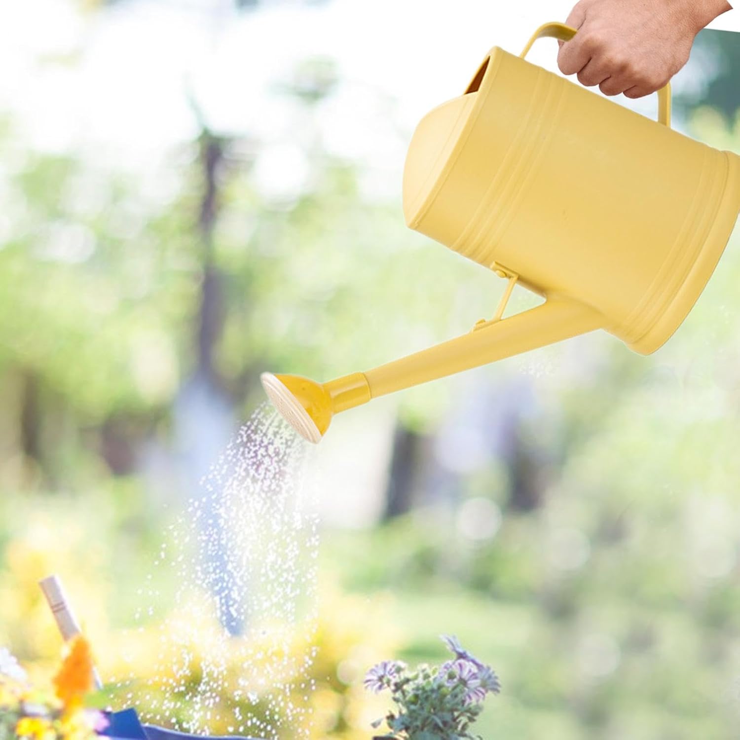 Watering Can Flower Watering Can Long Mouth Watering Can Water Can for Plants for Household, Yellow