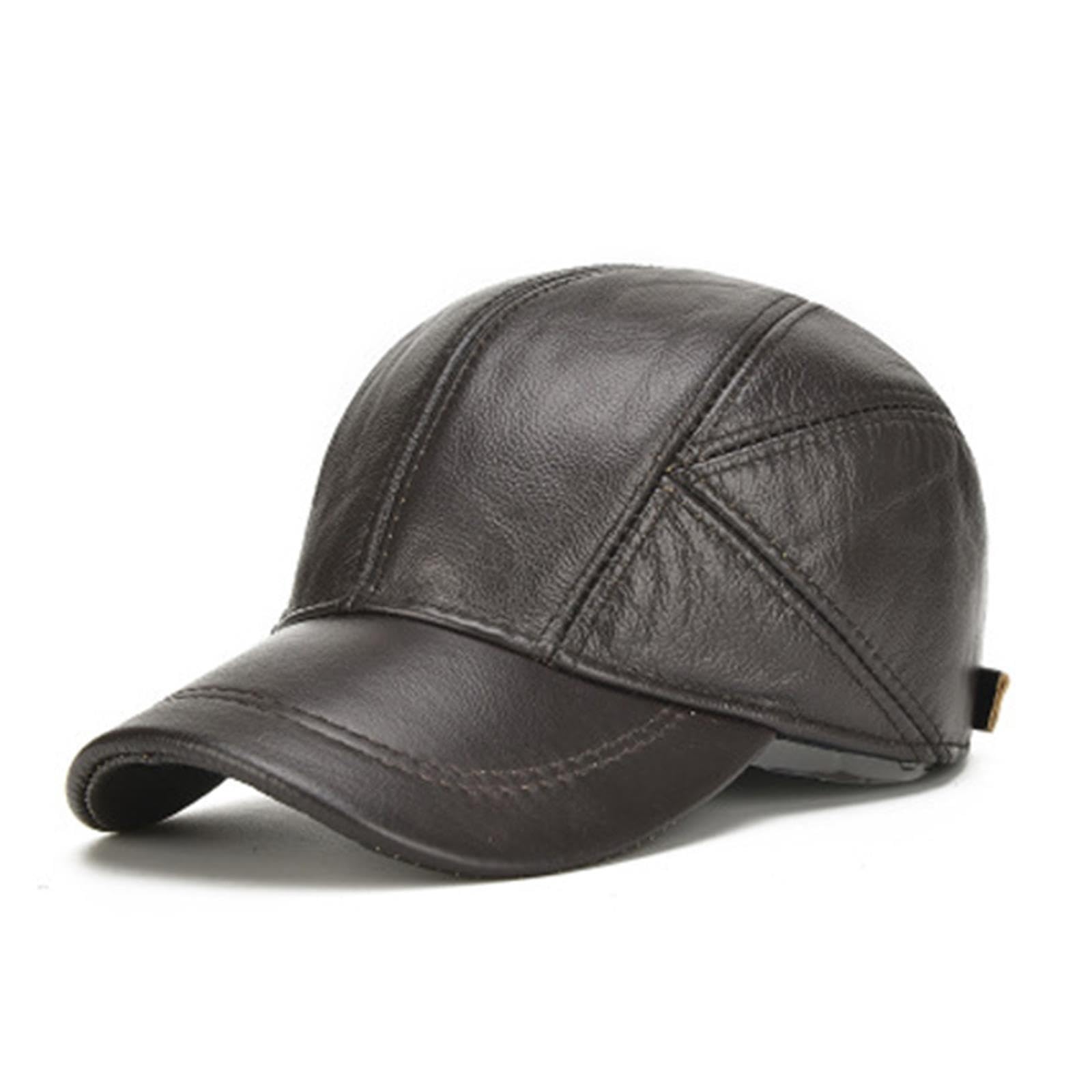 Informal Cuero Gorra con Orejeras