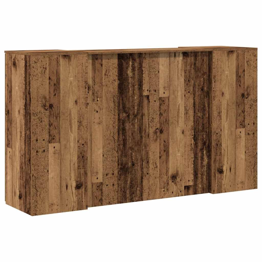 vidaXL Escritorio de recepción Madera vieja 180x50x103,5cm Madera de ingeniería, mostrador de recepción, recepción de salón, mostrador de bar de recepción