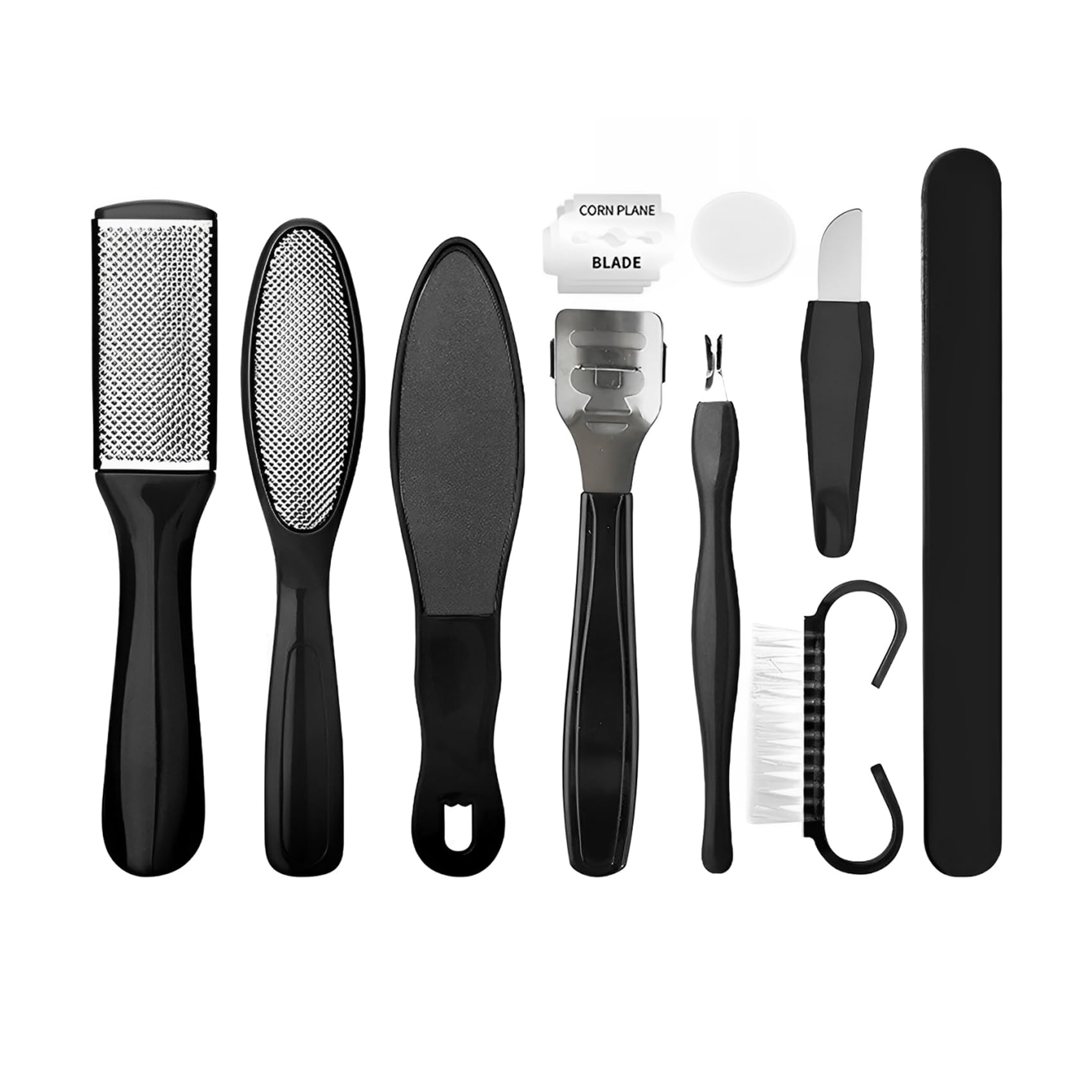 10 Pezzi Kit Pedicure Professionale, Set Per Pedicure in Acciaio Inossidabile, Kit per Pedicure, Strumenti Che Rimuove la Pelle Dura e Morta
