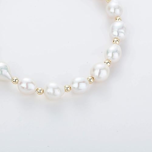 Miniatura 9 de KVLmoze Layered Pearl Bracelets Vintage Stylish 3-5mm Handpicked Double Layer Pearl Strand Bracelet for Girls Women