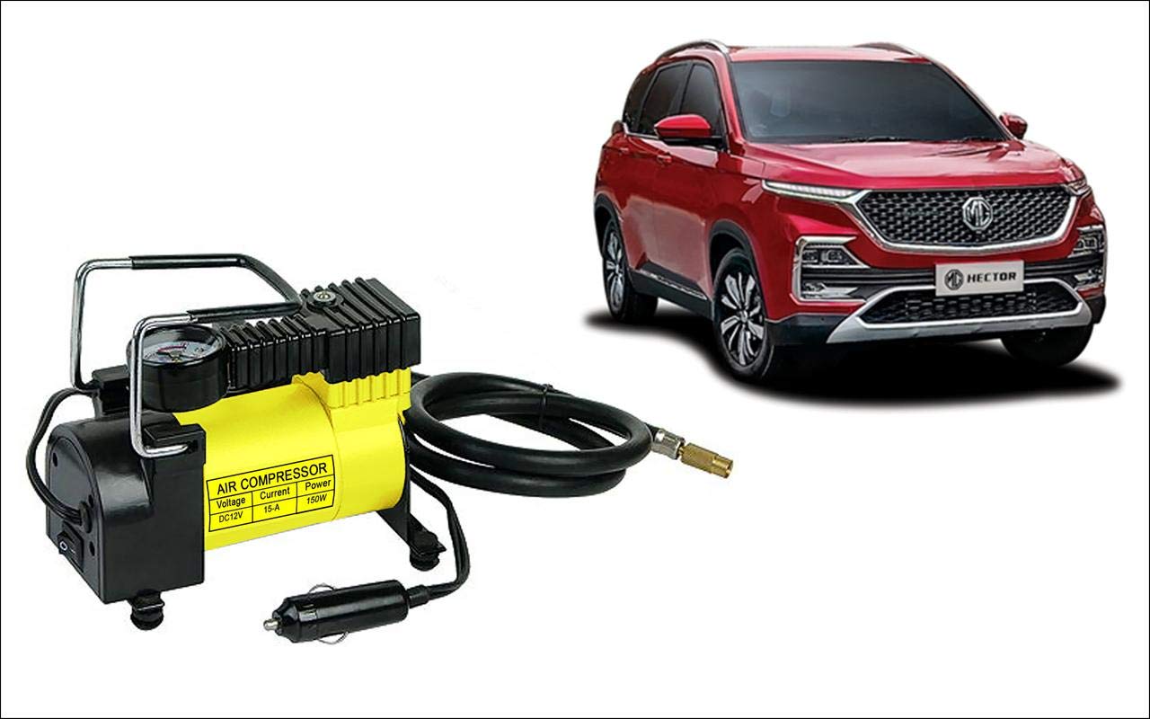 Auto Pearl Metal Tire Inflaltor 12 Volts 150 Psi Piston Metal Air Compressor for Mg Hector