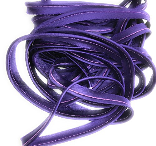 Cord-Edge -Piping Trim -Purple Satin Lip Cord For Clothing Pillows, Lamps, Draperies 5 Yards Pi-129/108 #TOP1