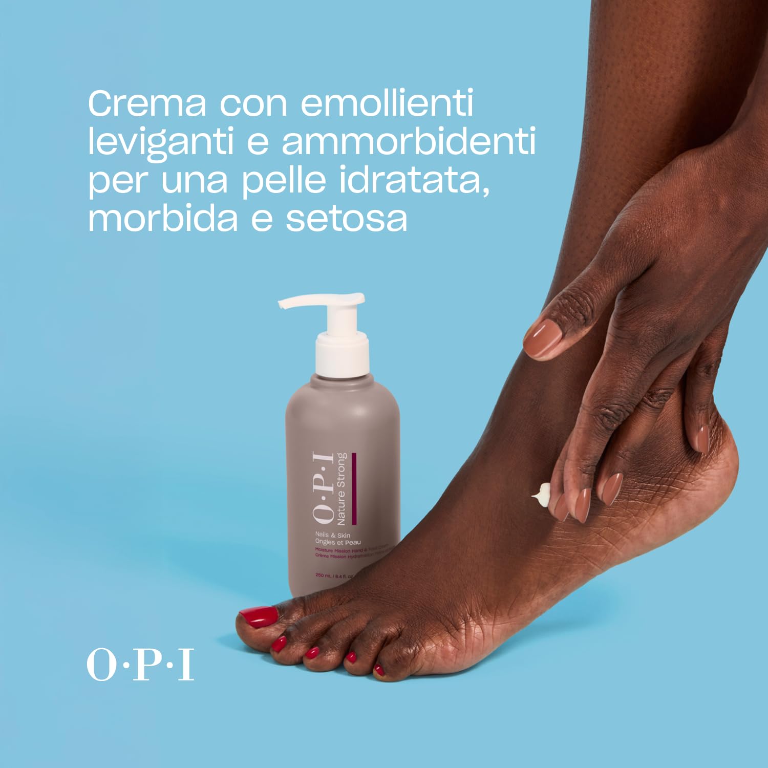 OPI Nature Strong Moisture Mission Hand & Foot Cream – Crema Mani e Piedi con Burro di Karité, pelle nutrita e idratata – Disponibile in 100ml e 250ml