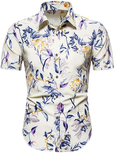Camicia Hawaiana Uomo Cotone Lino - Foto 3
