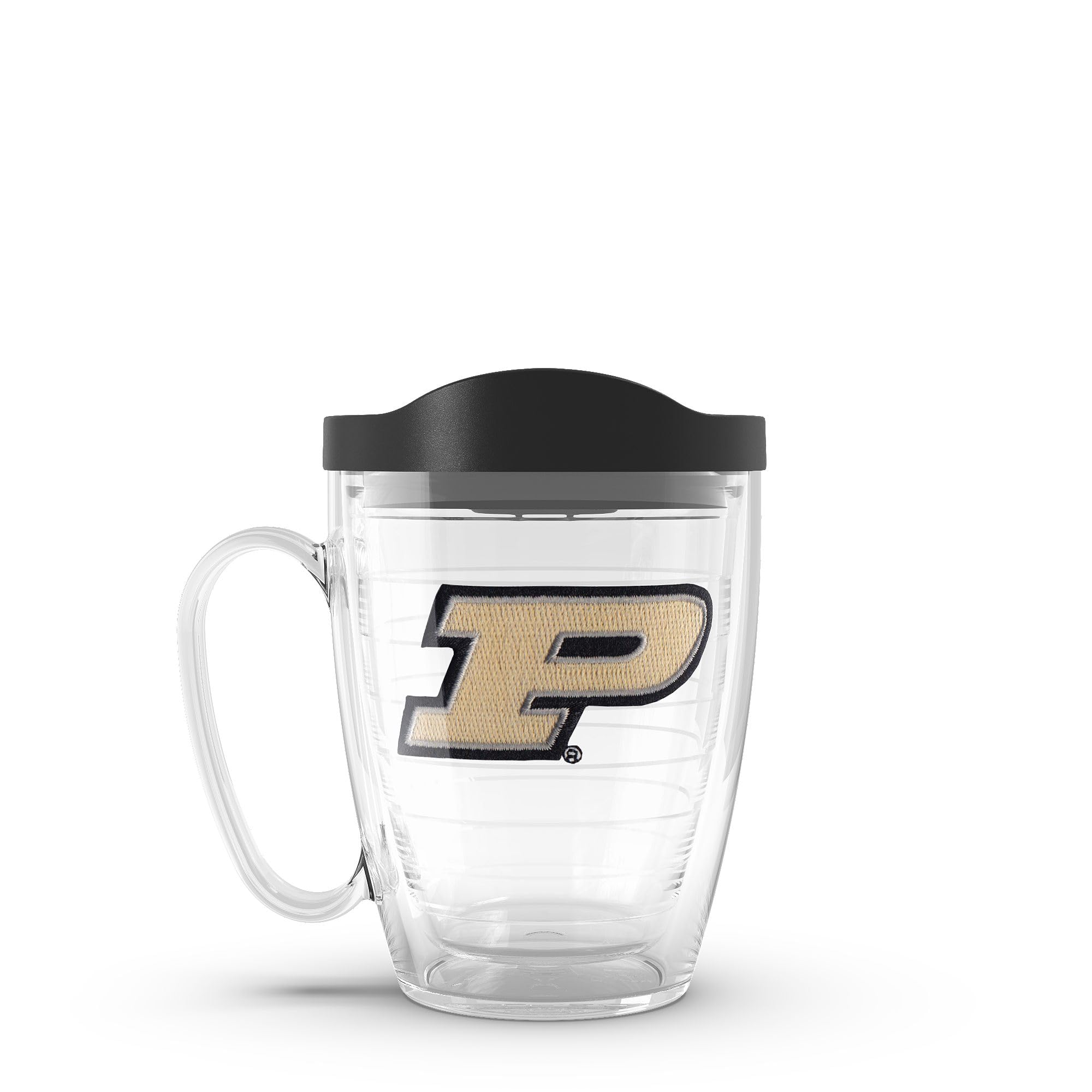 Tervis 1204109 Purdue Boilermakers Logo Tumbler with Emblem and Black Lid 16oz Mug, Clear