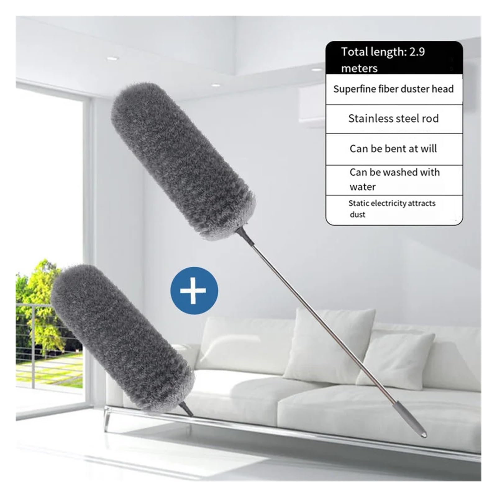 Plumero Plumero Retráctil para El Hogar for Shutters | Productos De Limpieza Para Muebles Y Techos Altos