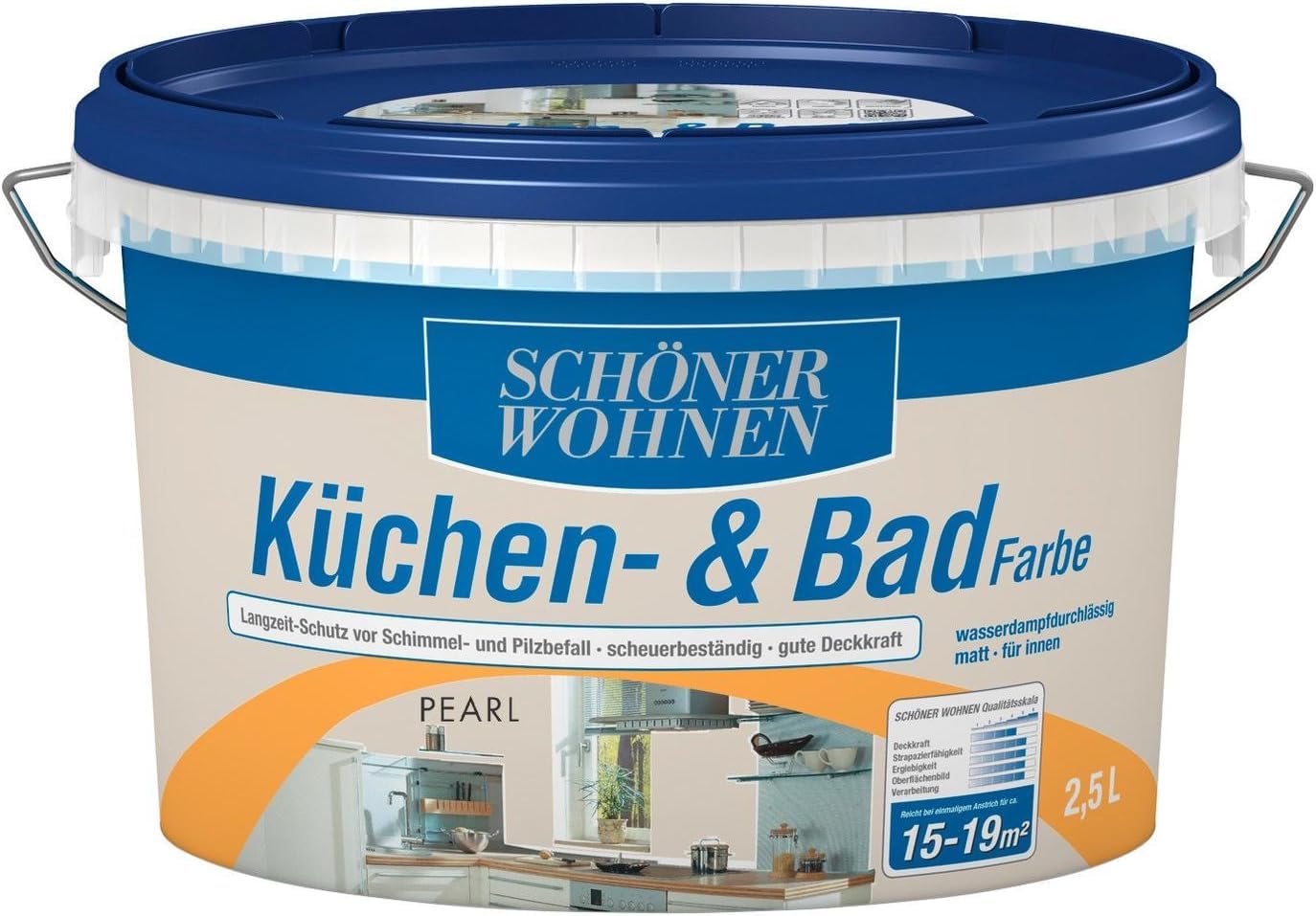 Küchen- und Badfarbe Pearl matt 2,5 l Schöner Wohnen