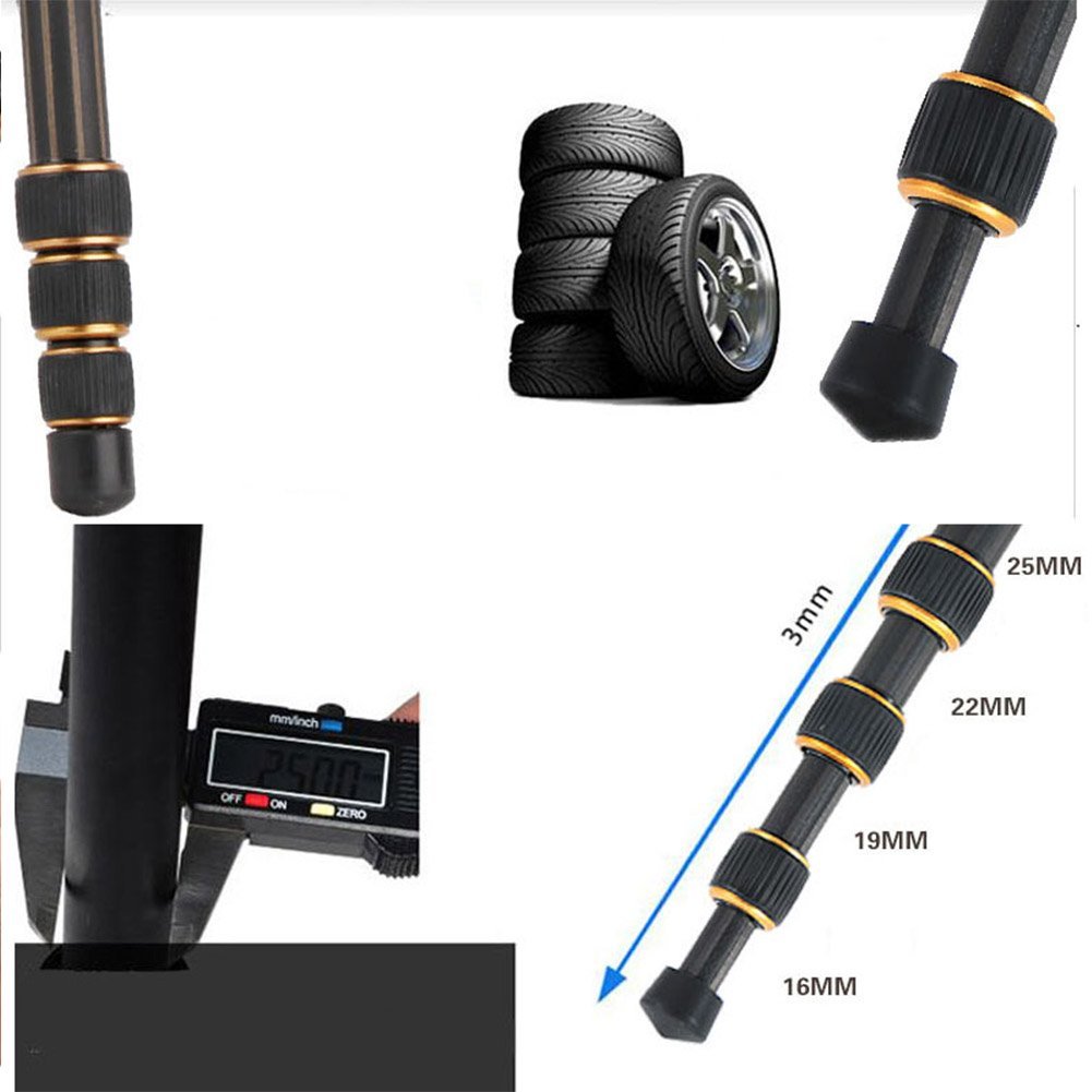 Treppiede Da Viaggio In Fibra Di Carbonio Q777C Con Testa A Sfera – Compatto E Monopiede Incluso - 3