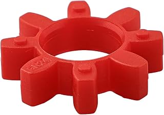 GR14/19/24/38/125 Polyurethane Shaft Coupling Insert for Industrial Machinery Drives, Flexible Coupler with Oil-Resistant Urethane Pad, Red, Pack(GR24)