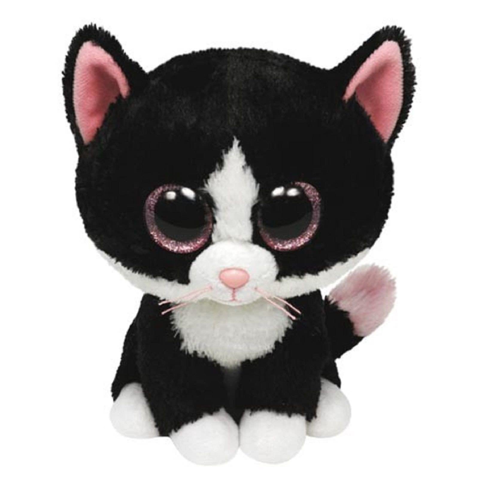 TY 36125 - Duke pies z błyszczącymi oczami, Glubschi's, Beanie Boo's, 15 cm, biały/brązowy