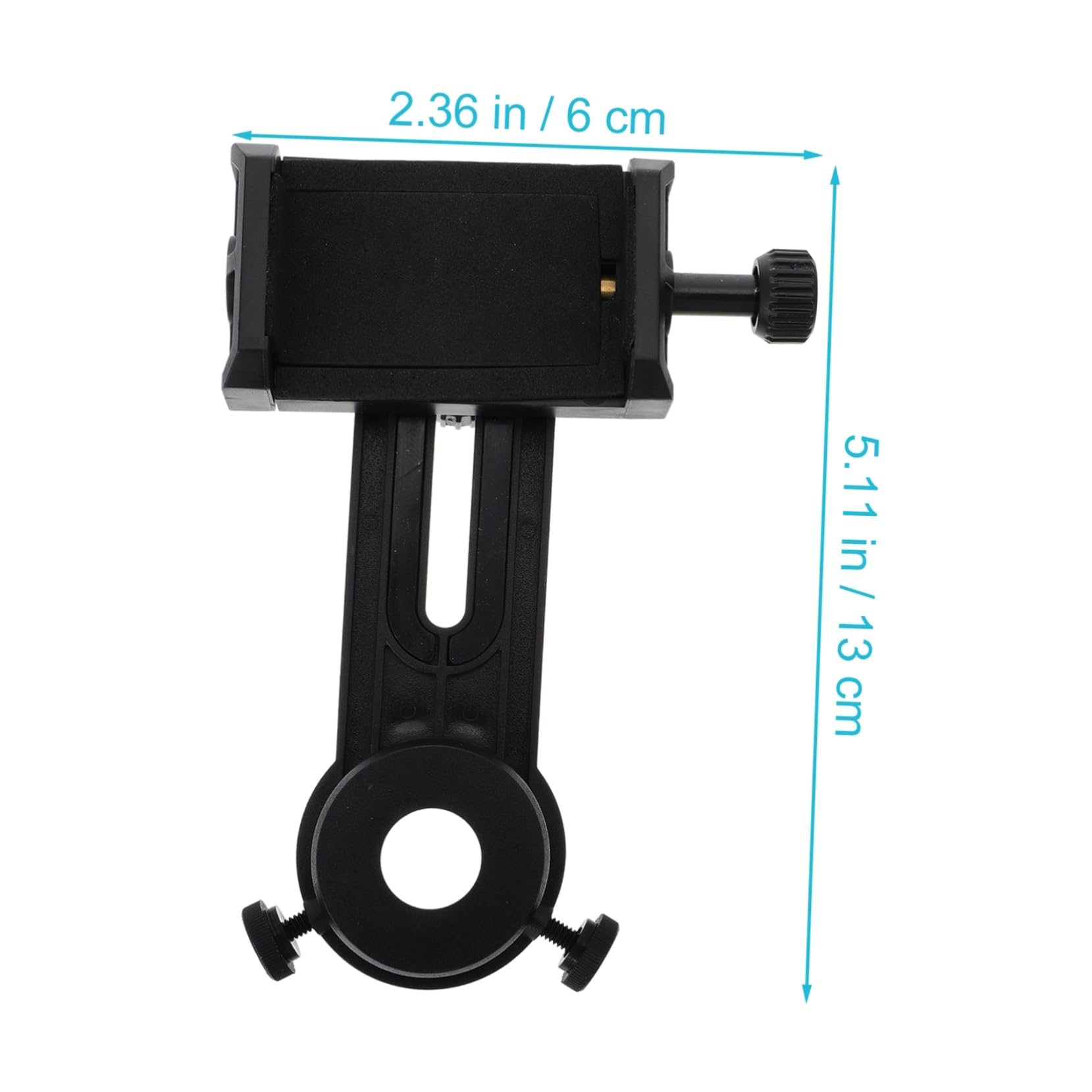 HOMOCONO 1pc Telescope Mount Small Phone Mount Small Phone Clip Small Phone Holder Quick Photography Adapter Bunoculars Cell Phone Accessories Phone Assesoriess Binoculars Abs Plastic Black