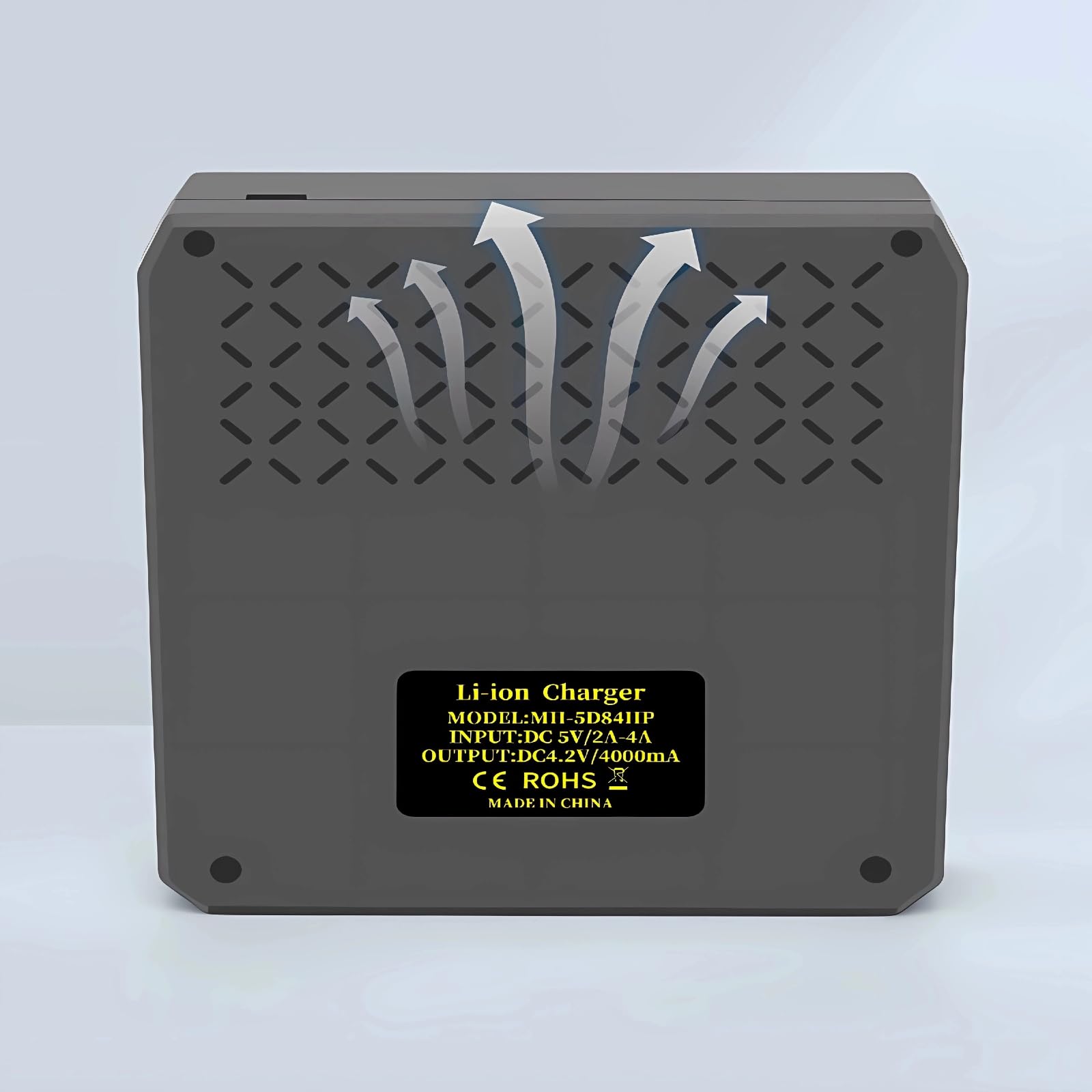 18650 Battery Charger, 4 Bay 3.7V Lithium Battery Charger, Smart USB can Quickly Charge,Suitable for Various Lithium Batteries 26650/21700/18650/18500/18490/16340/14500/10440