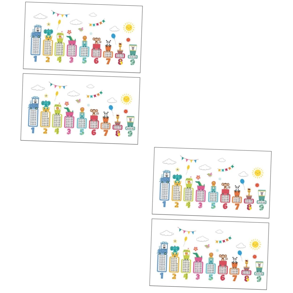Stickers table de multiplication pour aider les enfants à réviser au calme