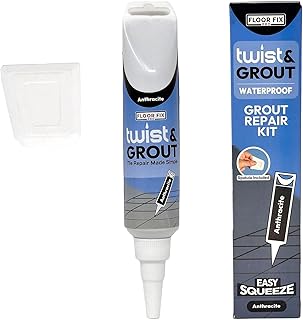 de Floor-Fix Pro - Joint Carrelage. Réparation Rapide pour Salle de Bain/Douche/Cuisine - Kit de Restauration Prémélangé, Durable et Imperméable (Anthracite)
